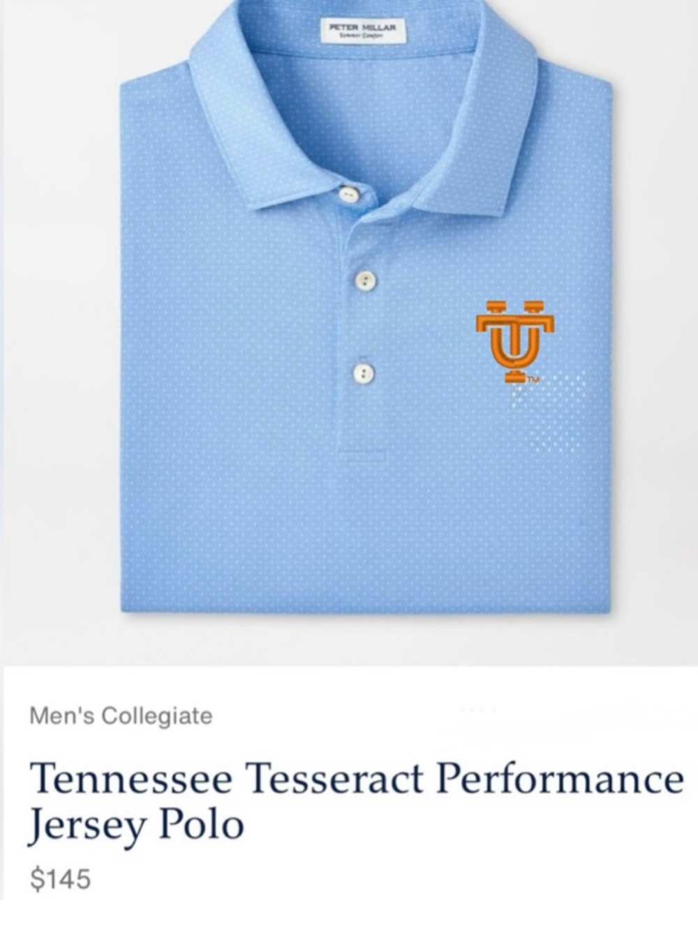 PETER MILLAR Tennessee Vault Tesseract Performance Jersey Polo